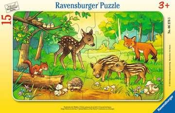 Kinderpuzzle - Tierkinder des Waldes, 15 Teile