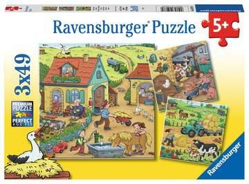 Kinderpuzzle - Viel los auf dem Bauernhof - 3x49Teile