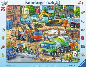 Puzzle - Rahmenpuzzle - Auf der Baustelle ist was los! - 24 Teile