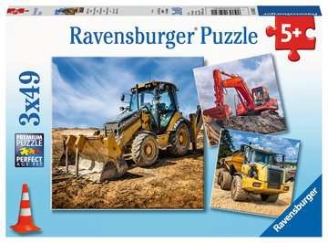 Puzzle - 3x49 Teile - Baufahrzeuge im Einsatz