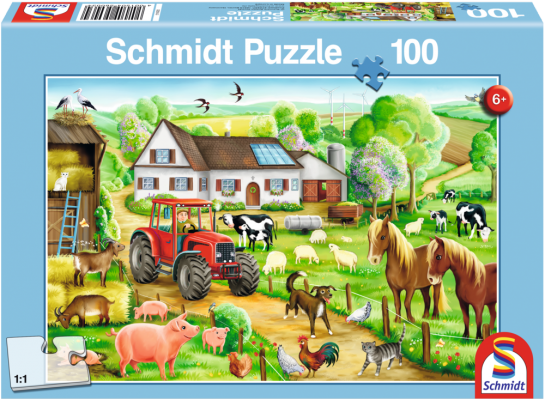 Fröhlicher Bauernhof Puzzle 100 Teile