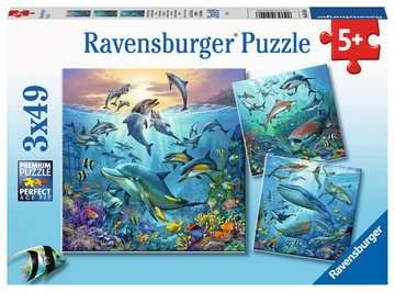 Puzzle - Tierwelt des Ozeans - 3x49 Teile