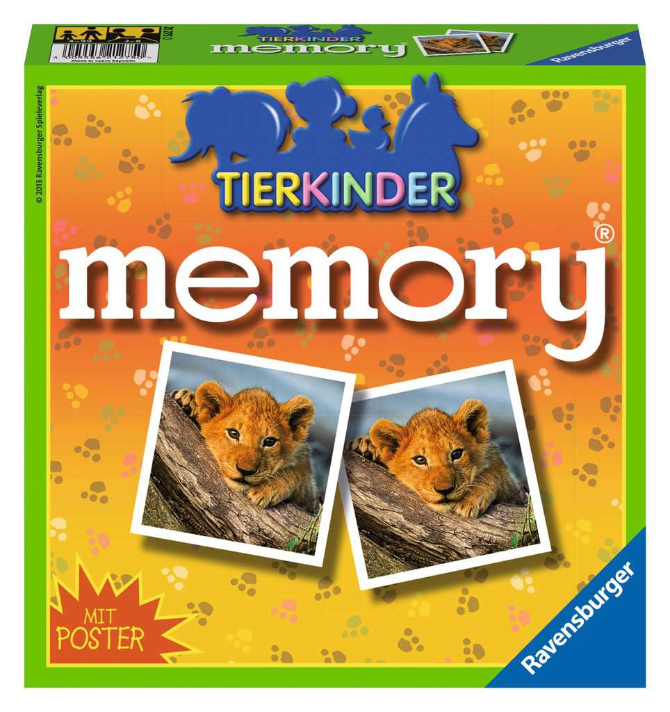 72 Karten Ravensburger Kinderspiel Legekartenspiel Tierkinder memory 21275 