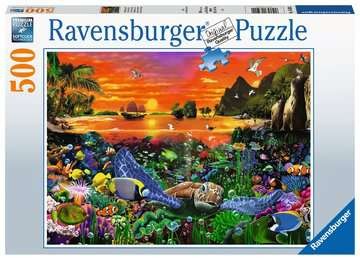 Puzzle - Schildkröte im Riff - 500 Teile