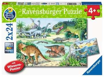 Puzzle - Saurier und ihre Lebensräume - 2x24 Teile