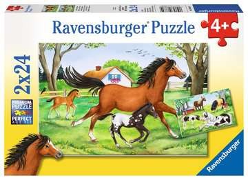Kinderpuzzle - Welt der Pferde - 2x24 Teile