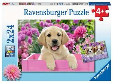 Puzzle - Kinderpuzzle - Freunde mit Fell - 2x24 Teile