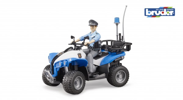 Bruder 63010 Polizei-Quad mit Polizist und Ausstattung