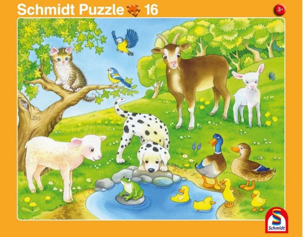 Rahmenpuzzle 2 Stück - Kuschelige Tierfreunde - 24 Teile