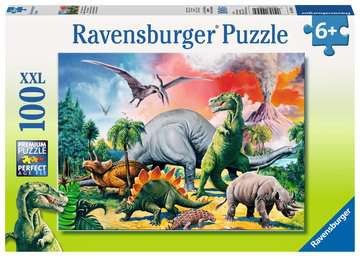 Kinderpuzzle - Unter Dinosauriern - 100 Teile