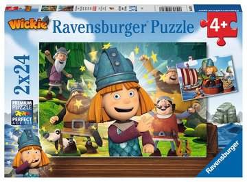 Kinderpuzzle - Unser kluges Köpfchen Wickie - 2x24 Teile