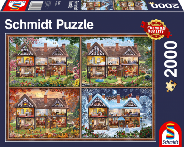 Puzzle: Jahreszeiten-Haus, 2000Teile
