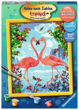 Malen nach Zahlen - Flamingo Love – ab 12 Jahren