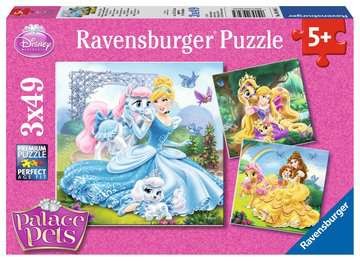 Puzzle - Palace Pets - Belle, Cinderella und Rapunzel - 3x49 Teile