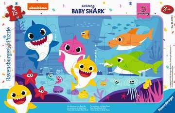 Rahmenpuzzle/Kinderpuzzle - Die Abenteuer von Baby Hai - 15 Teile