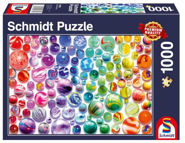 Regenbogen-Murmeln, 1000 Teile Puzzle Schmidt Spiele 57381