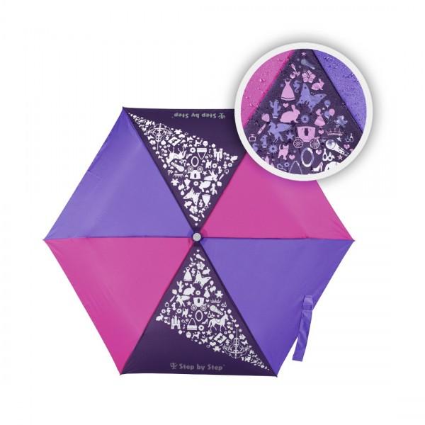 Step by Step Regenschirm "Purple & Rose", Magic Rain EFFECT